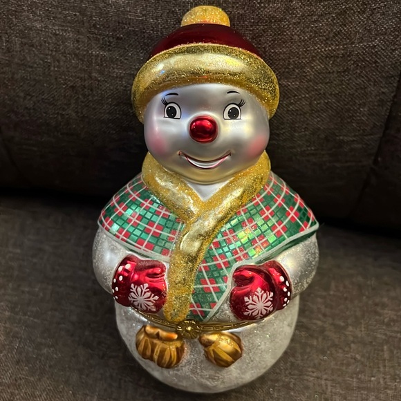 CHRIS RADCO LARGE SNOWMAN TRINKET BOX - Picture 8 of 12